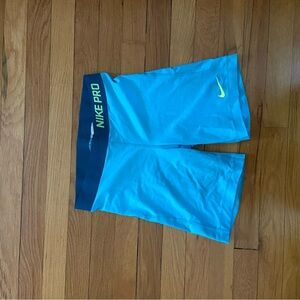 Nike Pro Teal and Navy Shorts